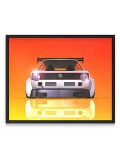 Постер 40х50, Фольксваген volkswagen golf gti digital art