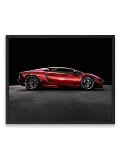 Постер, Машина lamorghini aventador lp 700 4 side 40х50