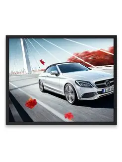 Постер, Мерседес mercedes benz c class cabriolet im 40х50