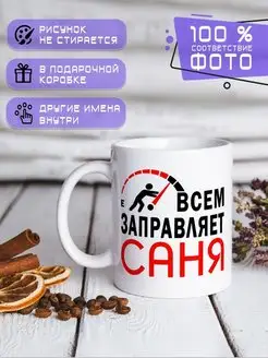 Кружка керамическая с приколом именная Саня