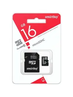 Карта памяти microsd SDHC 16GB и адаптер