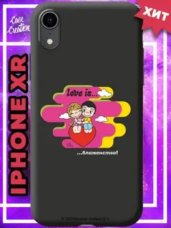 Чехол на iPhone XR с принтом Love Is силиконовый