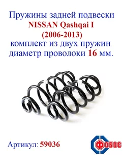 Пружины задней подвески NISSAN Qashqai I (2006-2013)