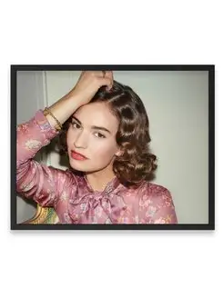 Плакат, Лили Джеймс, Lily James 40х50