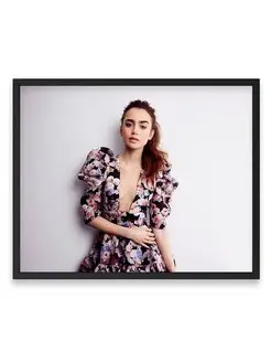 Плакат, Лили Коллинз, Lily Collins 40х50