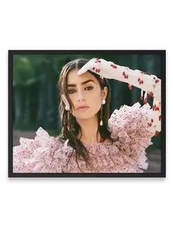 Плакат, Лили Коллинз, Lily Collins 40х50