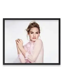 Постер интерьерный, Лили Джеймс, Lily James 40х50