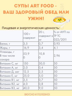 Арт лайф суп крем сырный