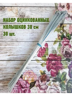 Колышки садовые оцинкованные 38см, 30шт 16421