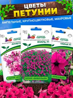 Семена Цветов Петунии ампельной махровой крупноцветковой