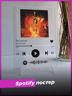 Spotify постер pyrokinesis спотифай фигурка подарок другу