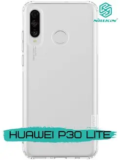 Прозрачный белый чехол бампер на HUAWEI P30 Lite нилкин