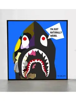 Картина постер Поп-арт Акула Bape Shark 50х50 см