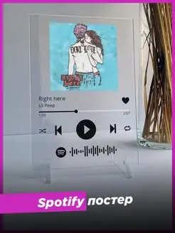 Spotify постер lil peep спотифай подарок подруге другу