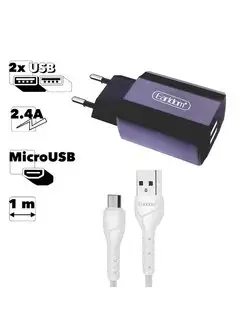 Зарядное устройство для телефона 2 USB MicroUSB