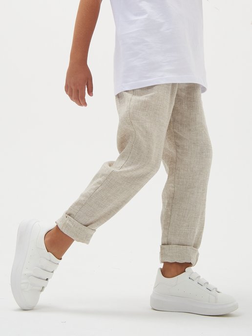 Купить белые брюки для мальчиков в интернет магазине WildBerries.ru