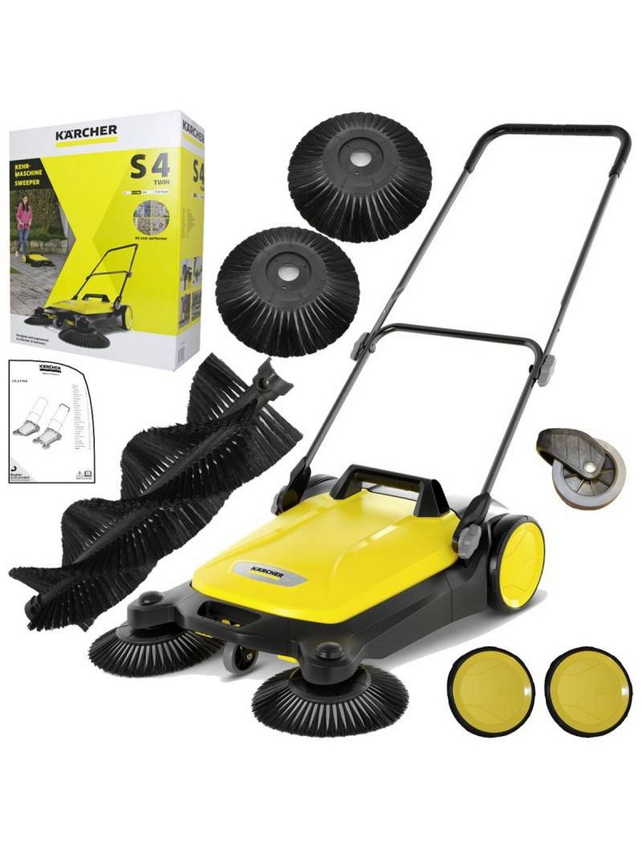 Подметальная машина karcher twin. Подметальная машина Karcher s 4 Twin. Karcher подметальная машина s 650. Подметальная машина Karcher s 4 Twin 1.766-360. Karcher s 4 Twin щетки.