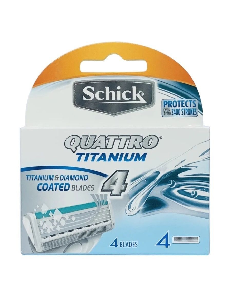 Кассеты для бритья schick quattro titanium sensitive 4 шт