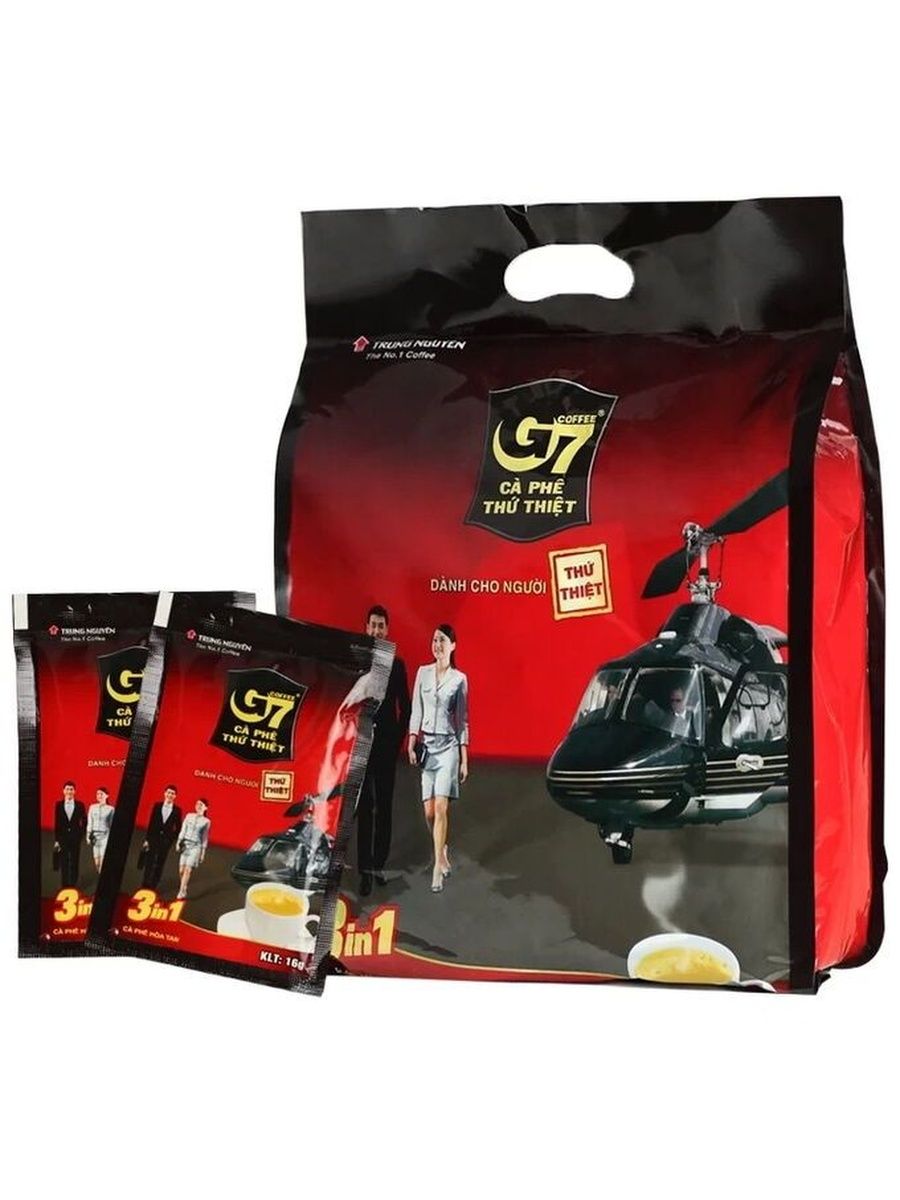 Растворимый кофе Trung Nguyen g7 3 в 1, в пакетиках