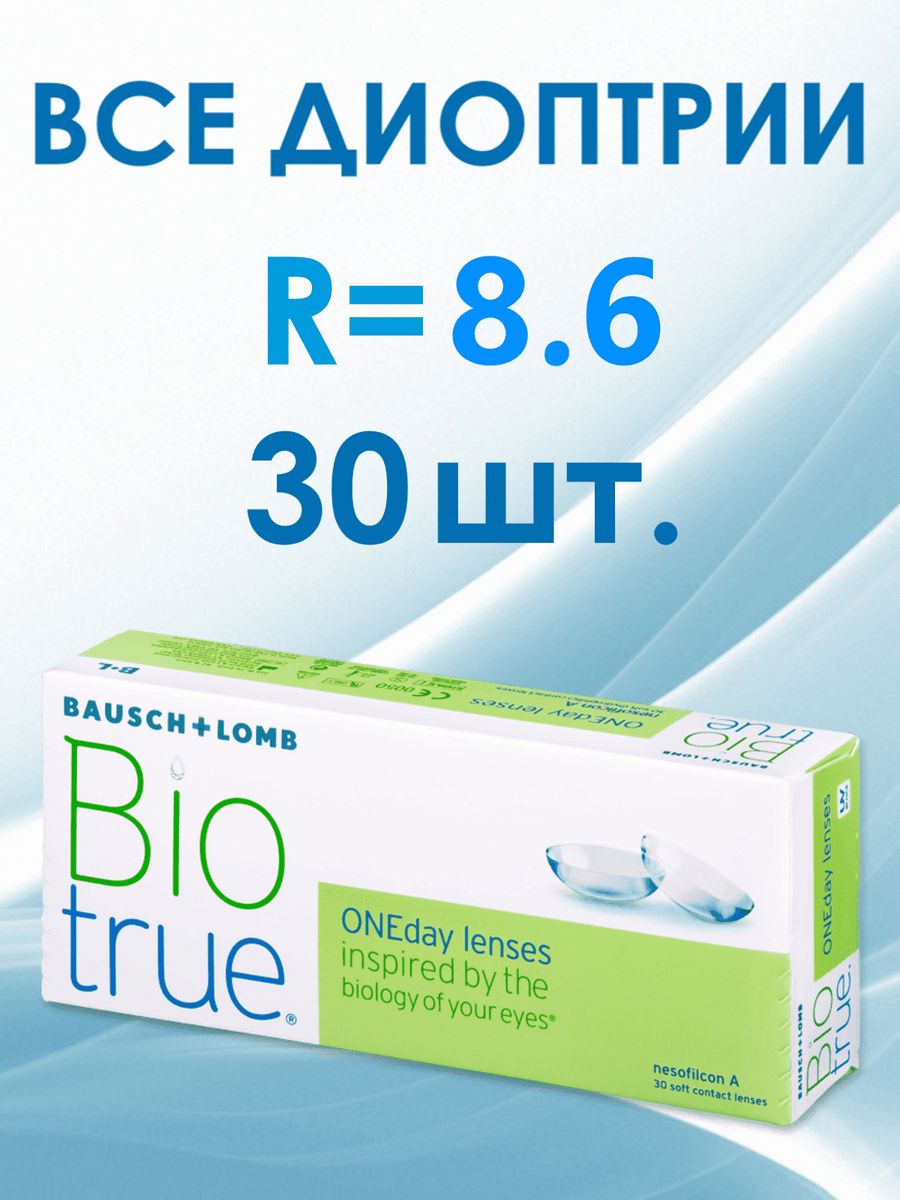 Bausch lomb biotrue oneday однодневные контактные линзы