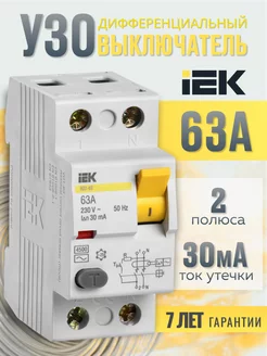 УЗО 63А ВД1-63 2P 30Ма