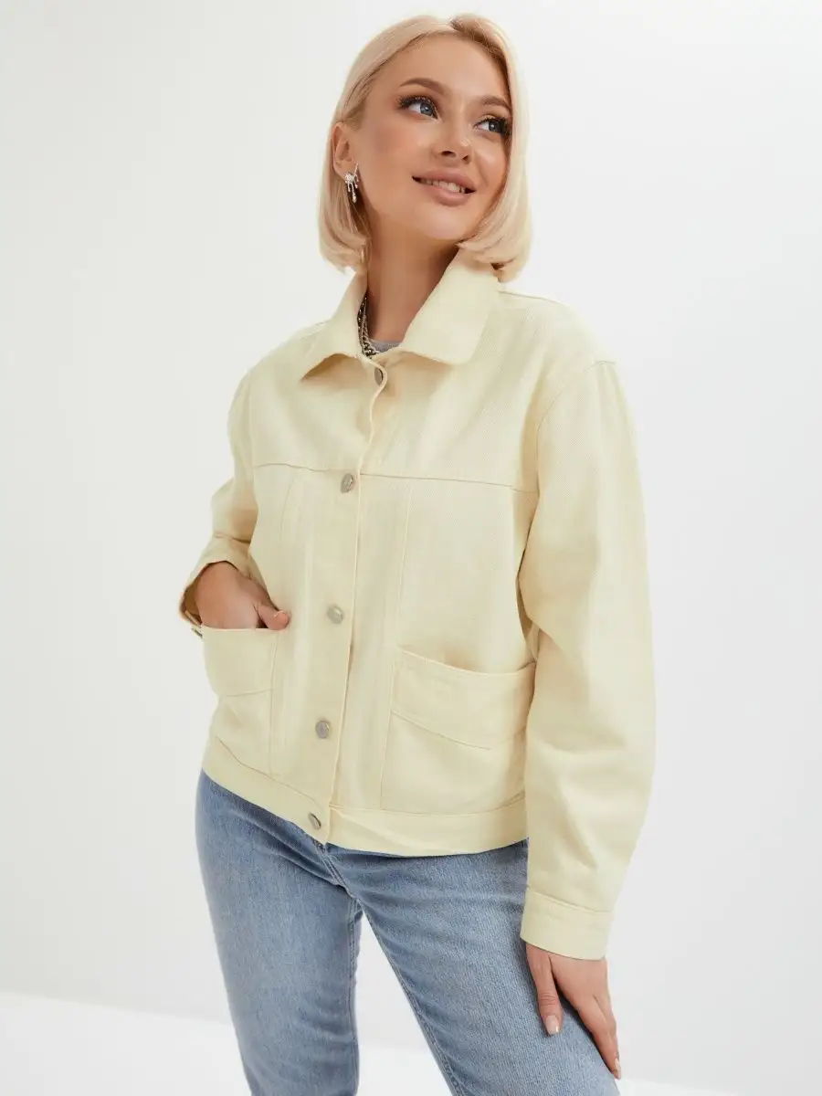 Джинсовая куртка цветная TESVI 151177856 купить за 1 358 ₽ винтернет-магазине Wildberries