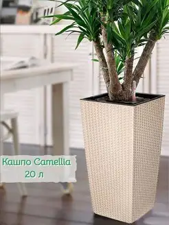 Кашпо 20л напольное уличное Camellia с горшком