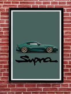 Плакат, Постер Toyota Supra (А3 постер на стену)