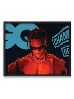 Постер интерьерный, Travis Scott, Трэвис Скотт 50х40