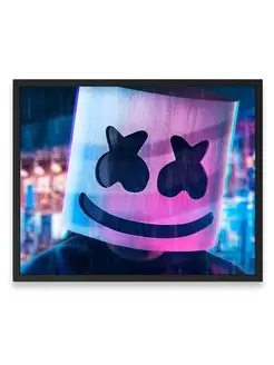 Постер в комнату, Marshmello, Маршмеллоу 40x50