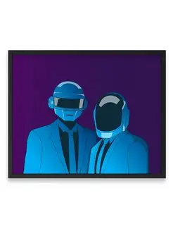 Плакат, Daftpunk, Daft Punk 50х40