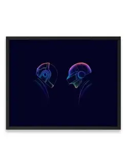 Плакат, Daftpunk, Daft Punk 50х40