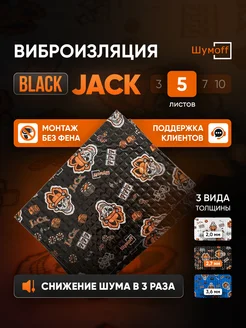 Шумоизоляция и виброизоляция автомобиля Black Jack 5л