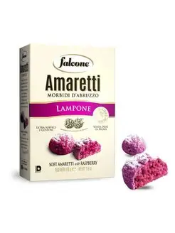 Печенье сдобное Amaretti, Амаретти мягкие, вкус малины,170 г