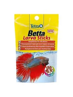 Betta Larva Sticks Для лабиринтовых в форме мотыля, 5г сашет