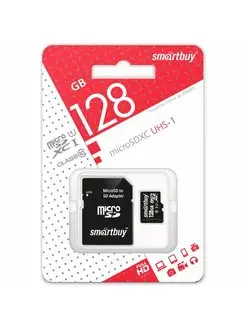 Карта памяти Micro SDXC 128GB Class 10 + SD адаптер