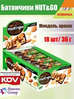 Батончики злаковые из миндаля и арахиса Nut and Go