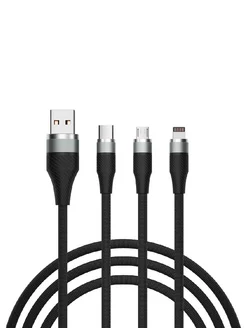 Кабель для зарядки 3 в 1 iPhone, Type-C, Micro USB