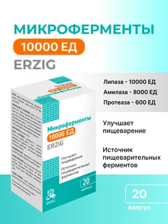 Микроферменты для пищеварения 10 000 ЕД №20