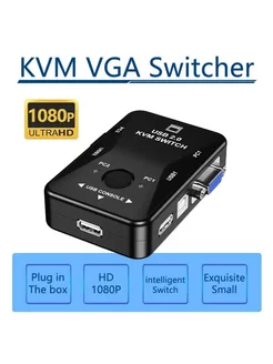 KVM переключатель USB VGA конвертер коммутатор адаптер