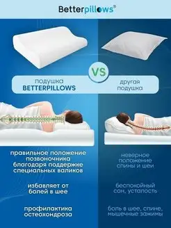 Подушка ортопедическая с эффектом памяти "HEALTHY SLEEP"