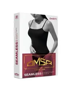 Майка с узкими бретелями Seamless OMS171 Fumo