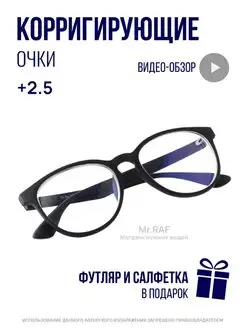 Очки в футляре при дальнозоркости +2,50