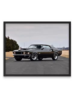 Плакат, Форд ford mustang boss 429 muscle car 30х40 А3