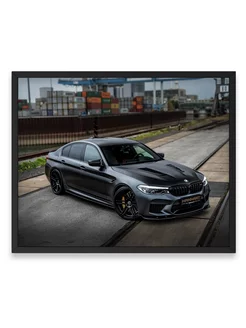 Постер, плакат, Бэха bmw m5 manhart v8 f90 30х40 А3