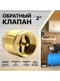 Обратный клапан с латунным штоком 2"