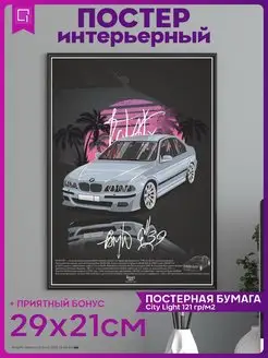 Постер на стену интерьерный эстетика BMW