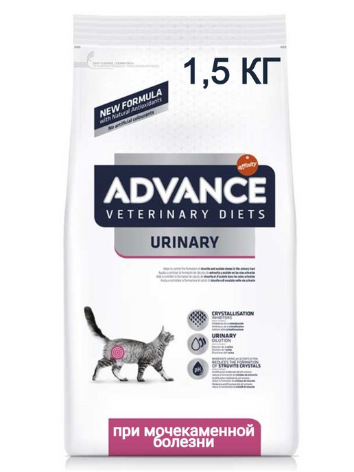 Сухой корм для кошек при мочекаменной болезни, 1,5 кг