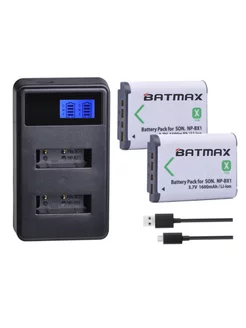 Комплект зарядное устройство и два аккумулятора BATMAX