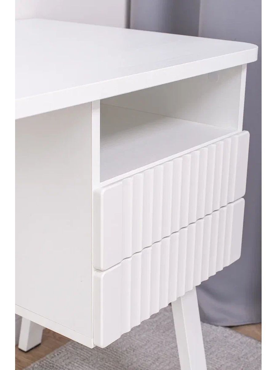 Стол письменный с ящиком для школьников белый (110х55х75) (изображение №7)